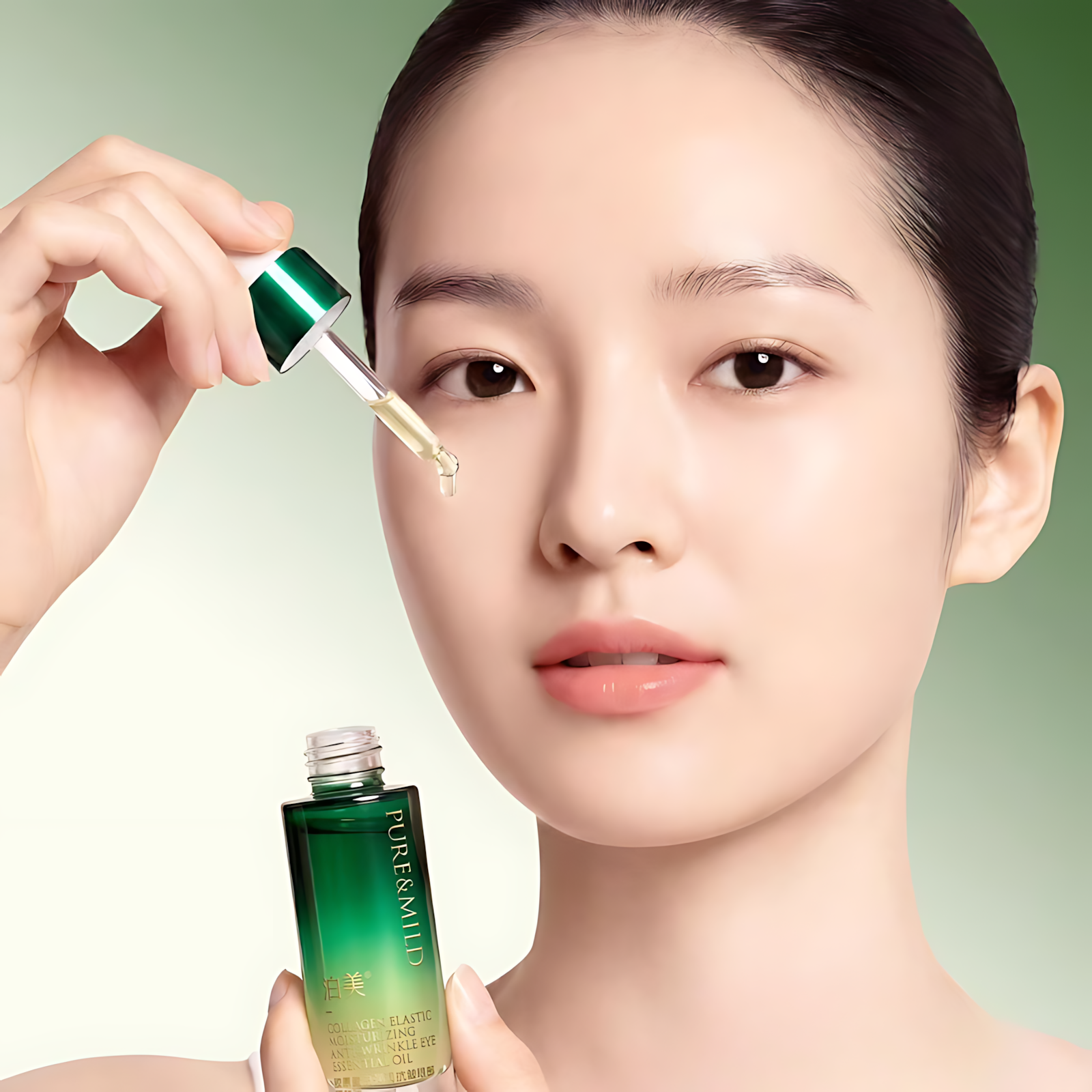 PURE&MILD Collagen Elastic Moisturizing Anti-Wrinkle Eye Essential Oil 12ml 泊美胶原蛋白弹润抗皱眼部精华油
