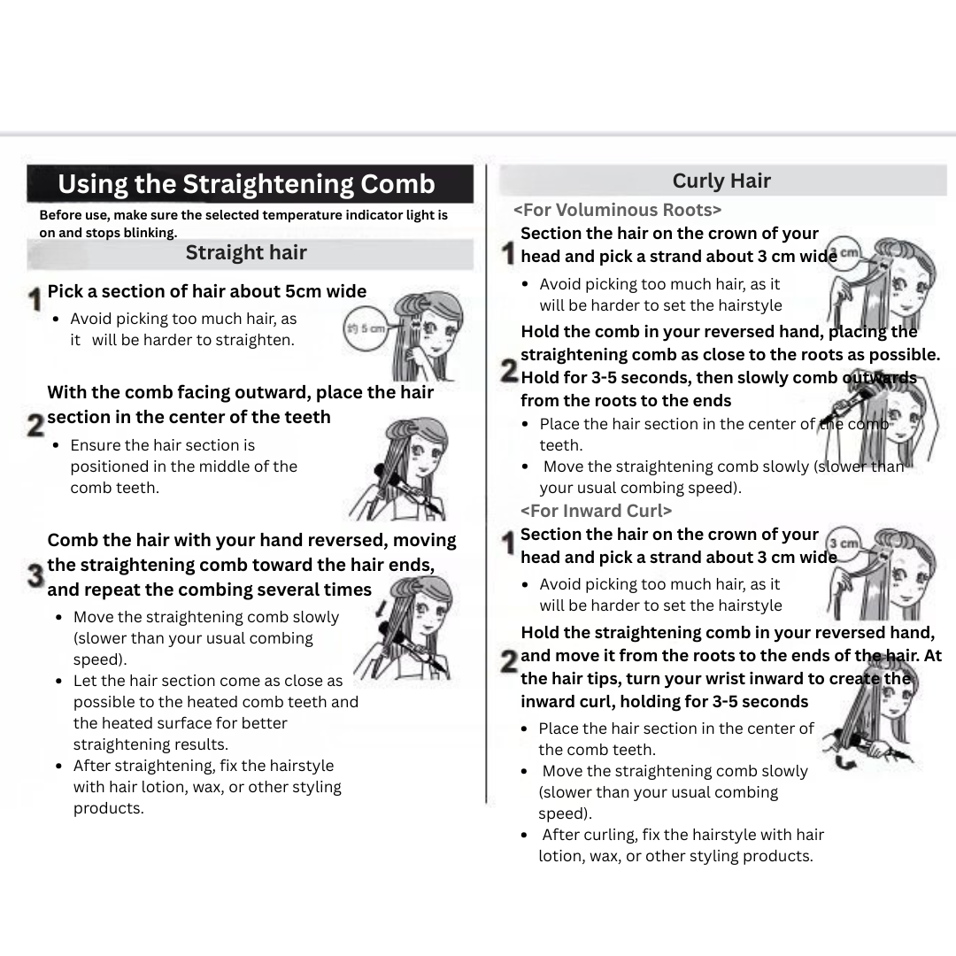 Panasonic EH-HE20 Straightening Comb 松下EH-HE20直发梳