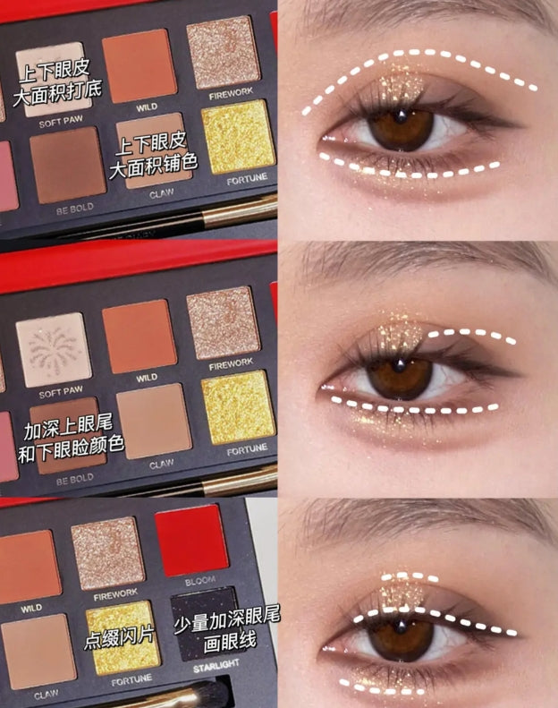 Perfect Diary Explorer Twelve Color Eyeshadow Palette 14g 完美日记探险家十二色眼影盘