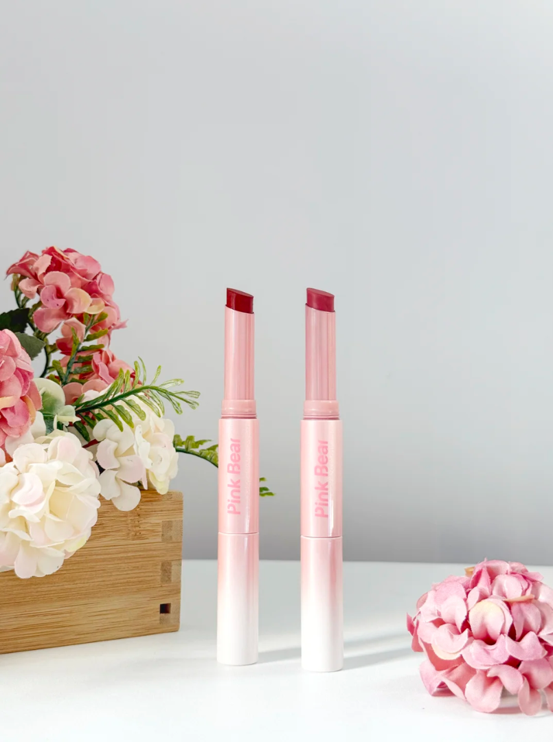 Pink Bear Double Effect Lipstick 2.5g+2.5g 皮可熊反转双效持色口红