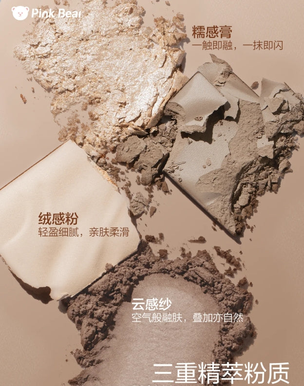 Pink Bear Attractive And Handy Makeup Palette 10g 皮可熊得心应手塑颜粉盘