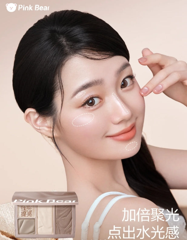 Pink Bear Attractive And Handy Makeup Palette 10g 皮可熊得心应手塑颜粉盘