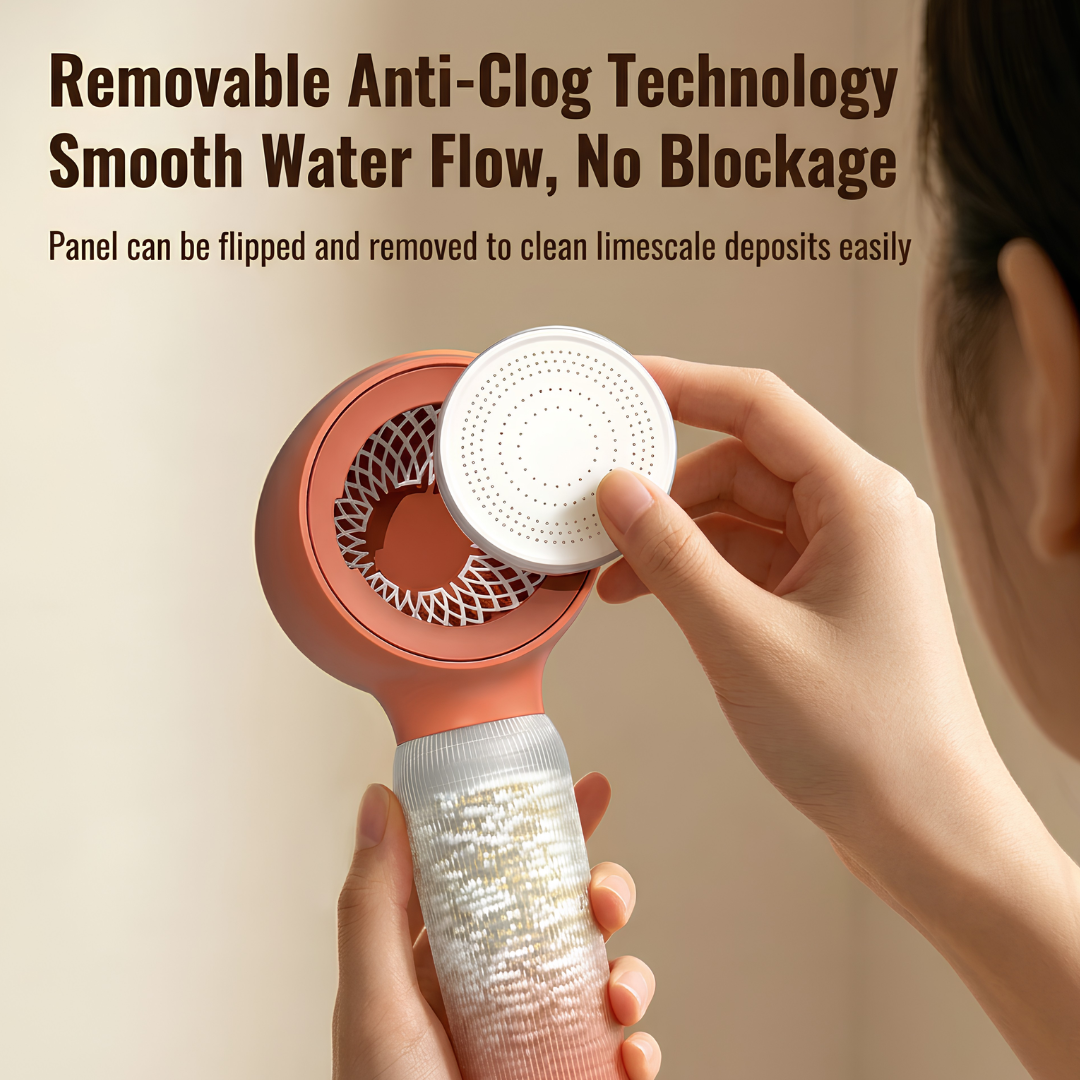 QISHUIHUA Detachable & Washable Shower Head – Chlorine Removal Edition 七水花可拆洗花洒-除氯抑菌款