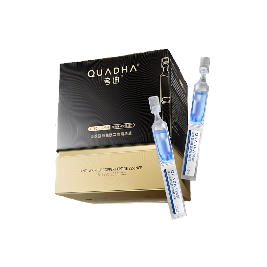 QUADHA Anti-Wrinkle Copper Peptide Essence 3.0 1.5ml*30pcs 夸迪淡纹蓝铜胜肽次抛精华液3.0
