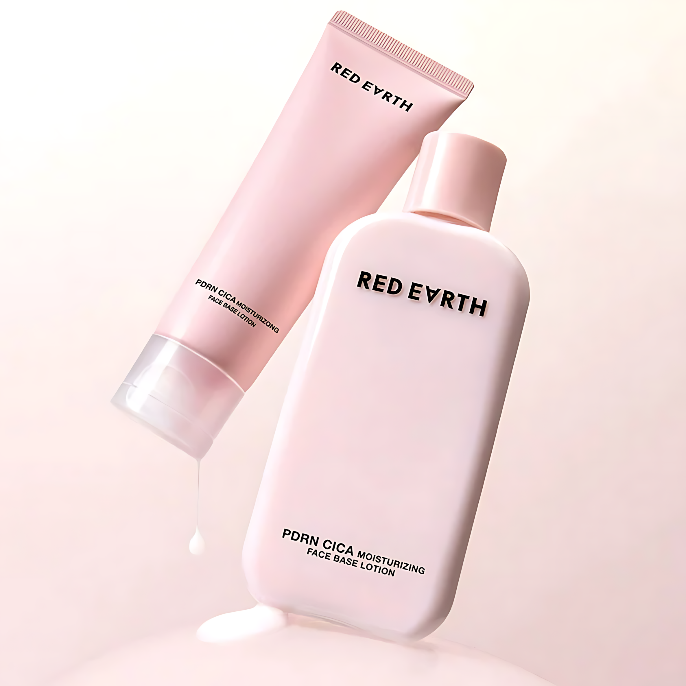Tiktok/Douyin Hot RED EARTH PDRN CICA Moisturizing Face Base Lotion 80ml/220ml【Tiktok抖音爆款】红地球舒缓水光贴贴乳液