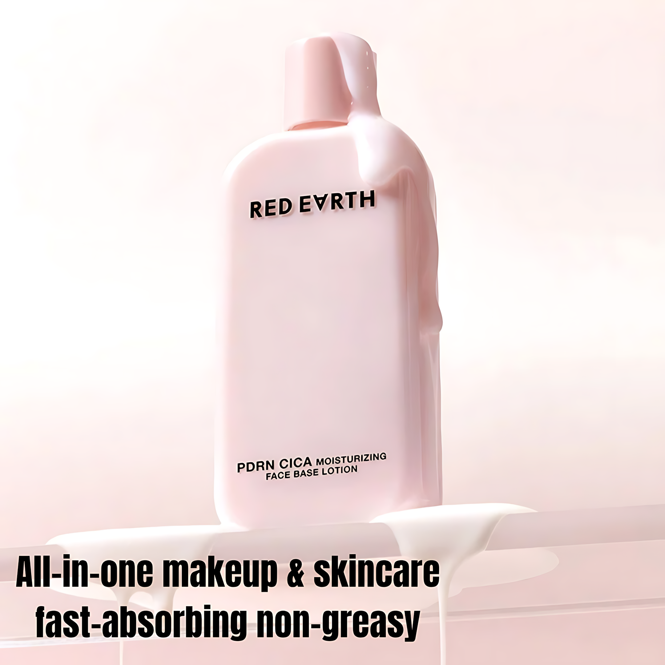 Tiktok/Douyin Hot RED EARTH PDRN CICA Moisturizing Face Base Lotion 80ml/220ml【Tiktok抖音爆款】红地球舒缓水光贴贴乳液
