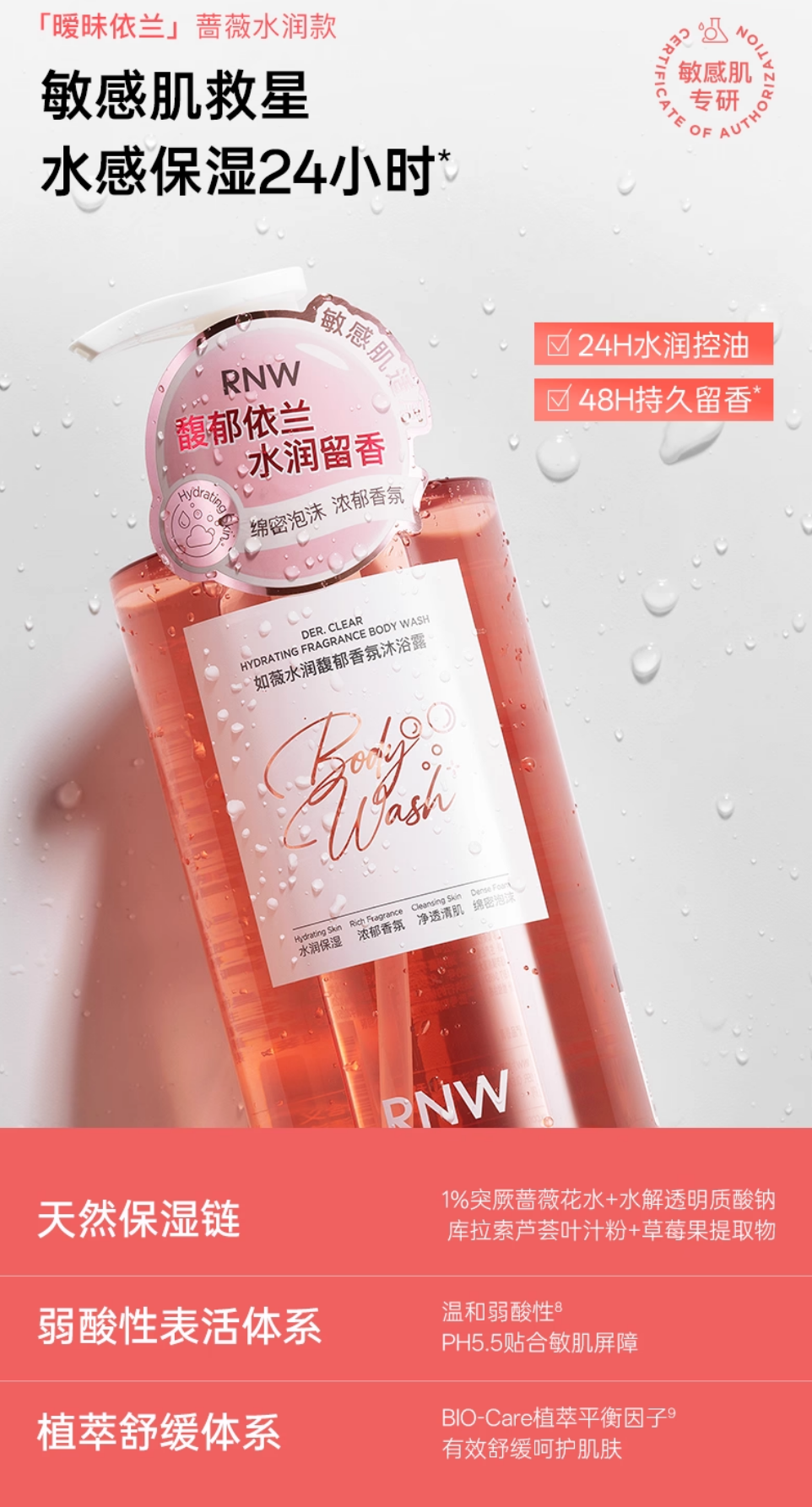 RNW Fragrance Body Wash 400ml 如薇香氛沐浴露