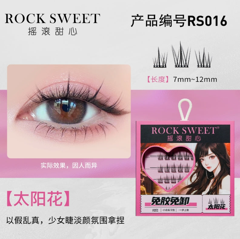 ROCK SWEET Glue-free And Removable False Eyelashes 2boxes 摇滚甜心免胶免卸假睫毛