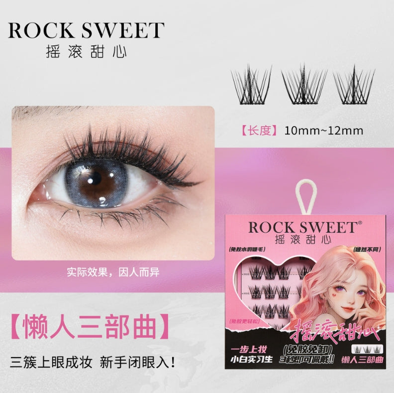 ROCK SWEET Glue-free And Removable False Eyelashes 2boxes 摇滚甜心免胶免卸假睫毛