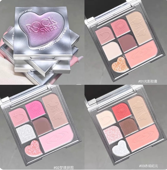 ROCK SWEET Sensory Travelogue Seven-Color Noodles Brown Plate 11g 摇滚甜心感官游记七色面棕盘