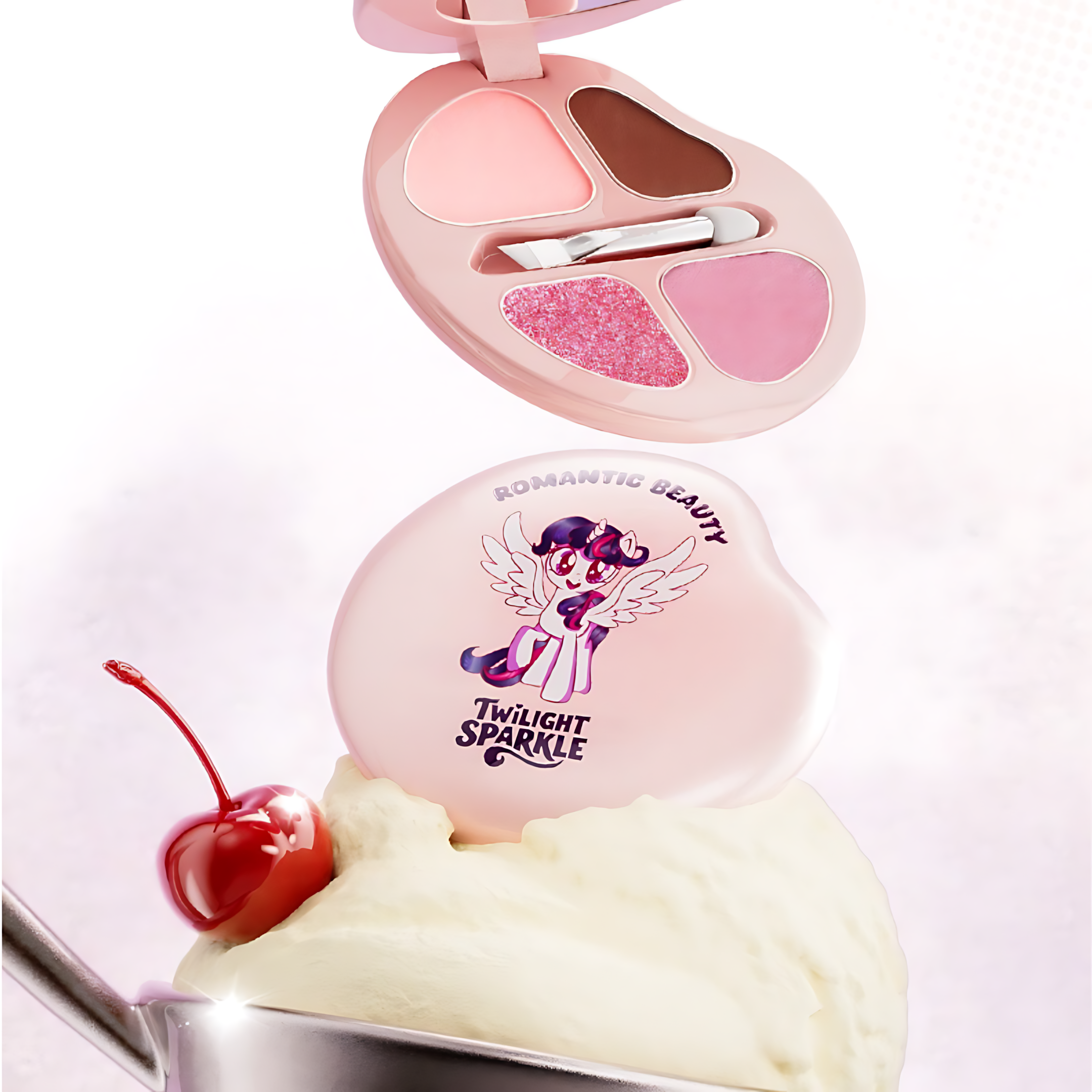 Tiktok/Douyin Hot ROMANTIC BEAUTY × My Little Pony Four-Shade Under-Eye Palette 2.5g【Tiktok抖音爆款】罗小曼×小马宝莉四色卧蚕盘
