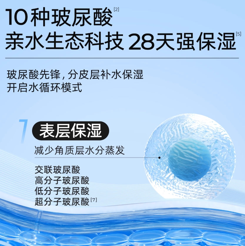 Rellet Hyaluronic Acid Hydrating Skin Repair Mask 28g*10pcs 颐莲玻尿酸水光肌修护面膜