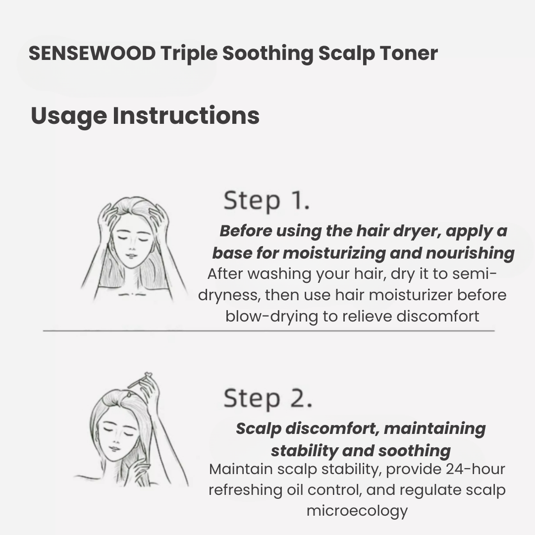 Tiktok/Douyin Hot SENSEWOOD Triple Soothing Scalp Toner 120ml【Tiktok抖音爆款】三森万物三重舒缓头皮水