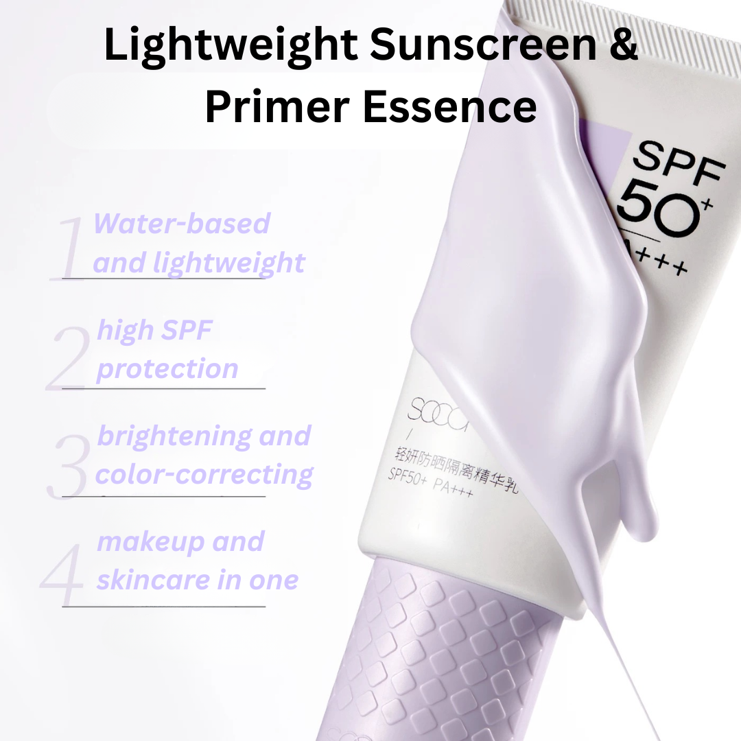 SOCORSKIN Lightweight Sunscreen & Primer Essence SPF50+ PA+++ 35g 修可芙轻妍防晒隔离精华乳