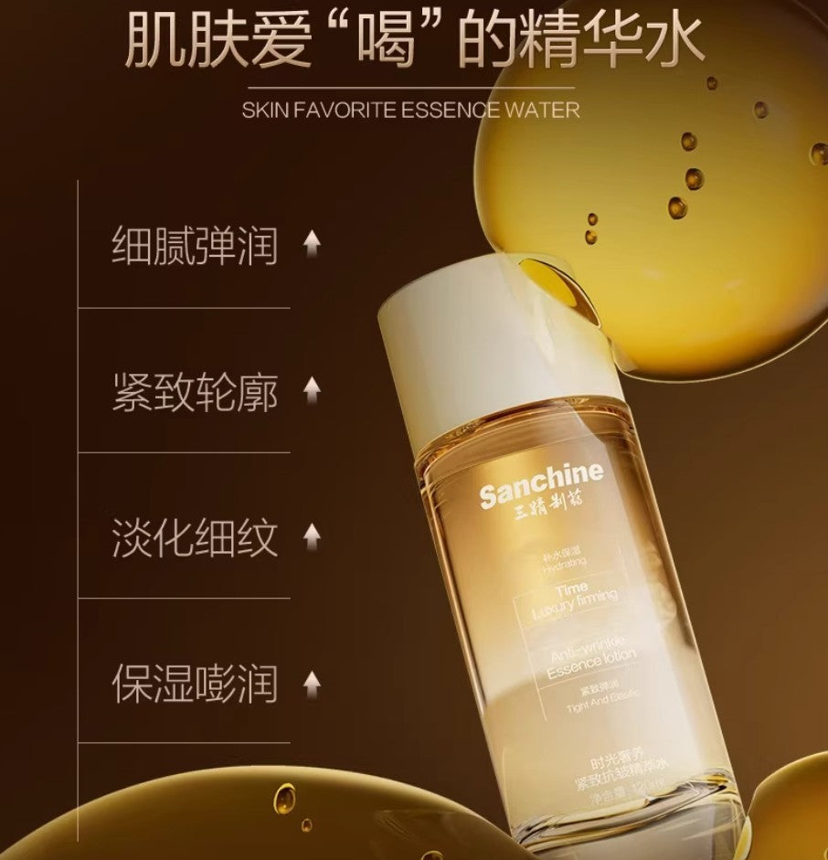 Tiktok/Douyin Hot Sanchine Time Luxury Firming Anti-Wrinkle Essence Lotion 120ml【Tiktok抖音爆款】三精制药时光奢养紧致抗皱精萃水