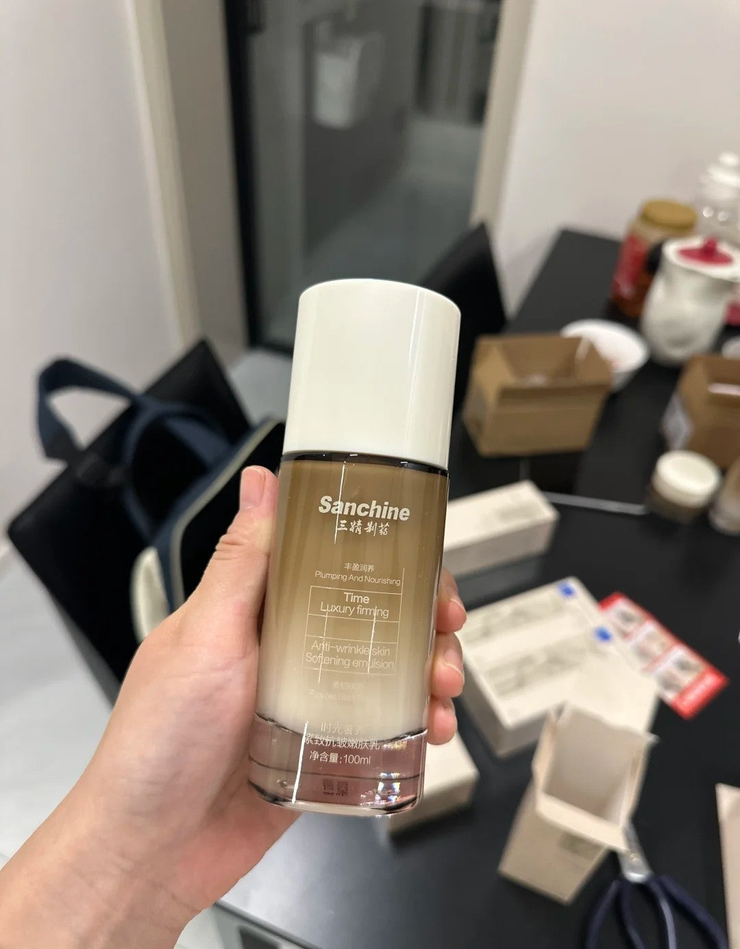 Tiktok/Douyin Hot Sanchine Time Luxury Firming Anti-Wrinkle Essence Lotion 120ml【Tiktok抖音爆款】三精制药时光奢养紧致抗皱精萃水