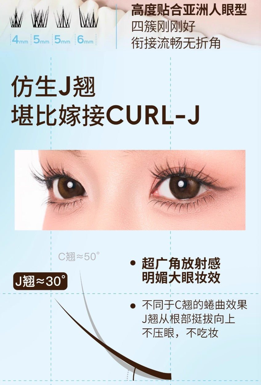 ShunYale Bird Series 4556 Segmented False Eyelashes 40pcs/box 顺耶飞鸟系列4556分段式假睫毛