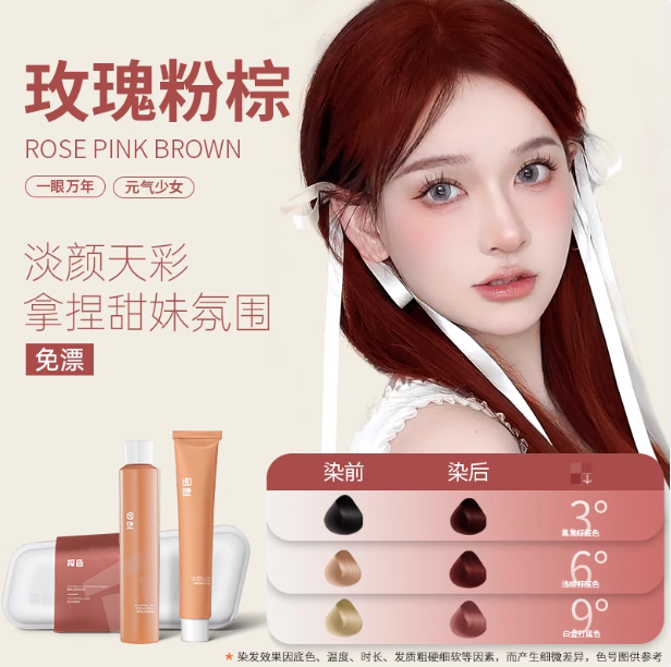 Tiktok/Douyin Hot TOCU Colorful Hair Dye Cream 60ml+60ml/Box【Tiktok抖音爆款】探色幻彩染发膏