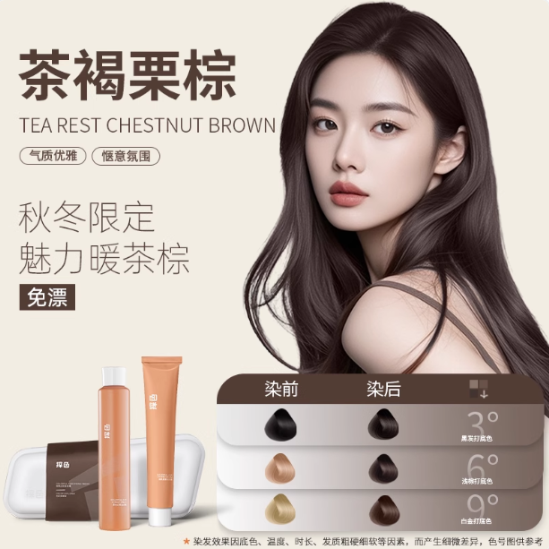Tiktok/Douyin Hot TOCU Colorful Hair Dye Cream 60ml+60ml/Box【Tiktok抖音爆款】探色幻彩染发膏