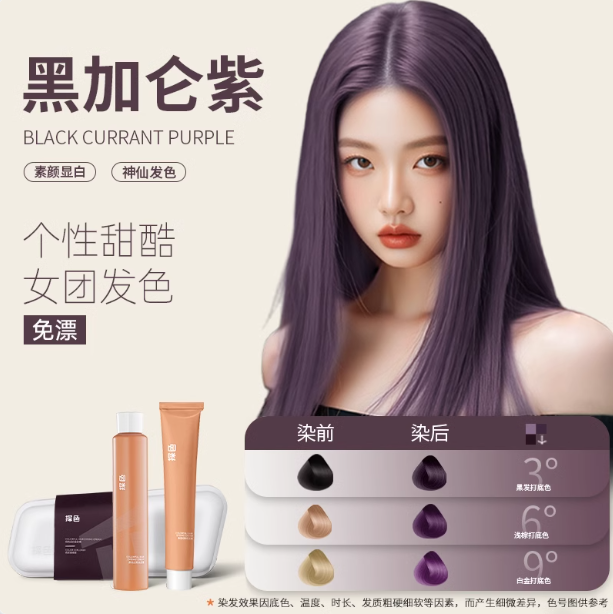 Tiktok/Douyin Hot TOCU Colorful Hair Dye Cream 60ml+60ml/Box【Tiktok抖音爆款】探色幻彩染发膏