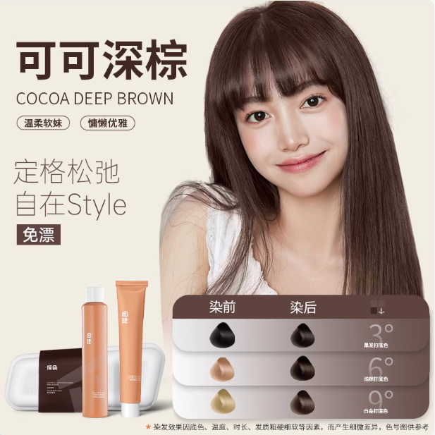 Tiktok/Douyin Hot TOCU Colorful Hair Dye Cream 60ml+60ml/Box【Tiktok抖音爆款】探色幻彩染发膏