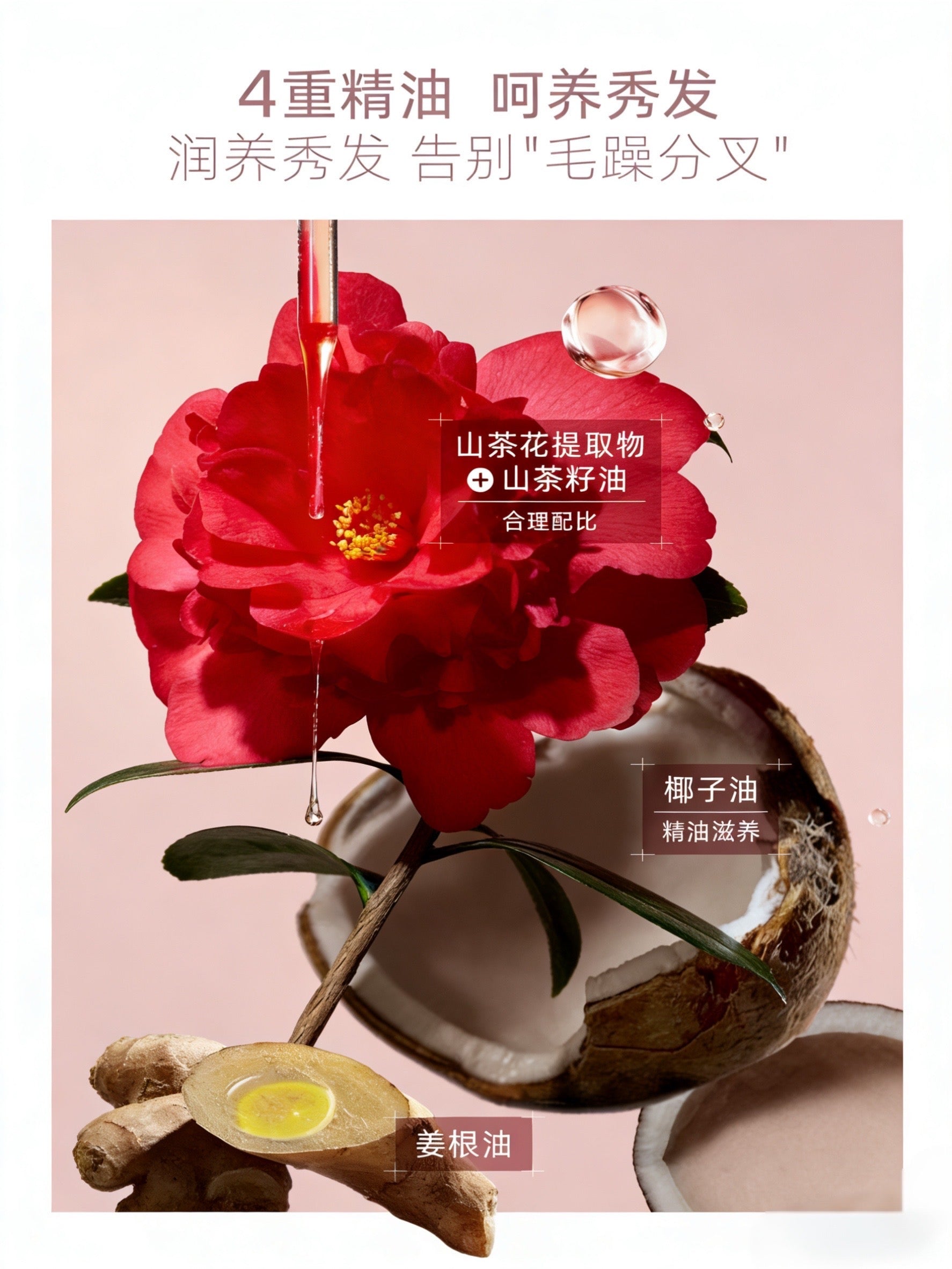 Tiktok/Douyin Hot SANSEN Essential Oil Fragrance Hair Nourishing Serum 500ml【Tiktok抖音爆款】三生花精油香氛润发精华素