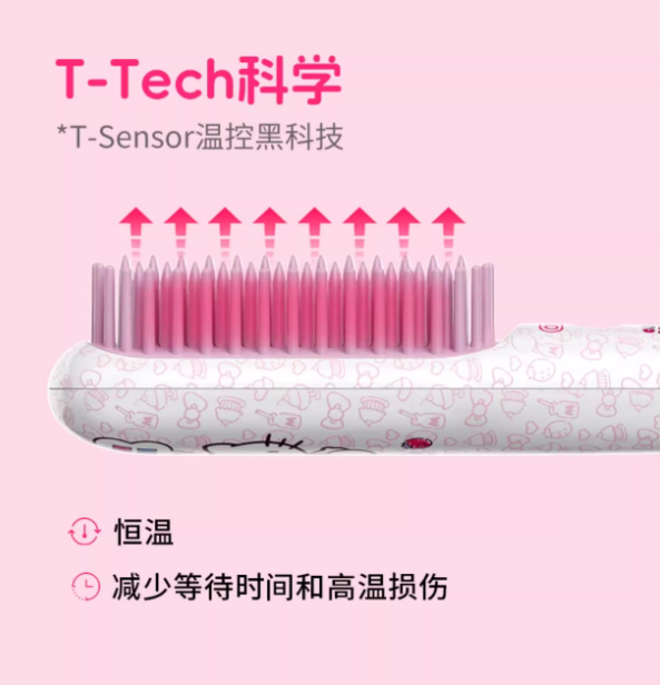 Tiktok/Douyin Hot TYMO × Hello Kitty Limited Edition Mini Straightening Brush【Tiktok抖音爆款】TYMO×HelloKitty限定款Mini直发梳