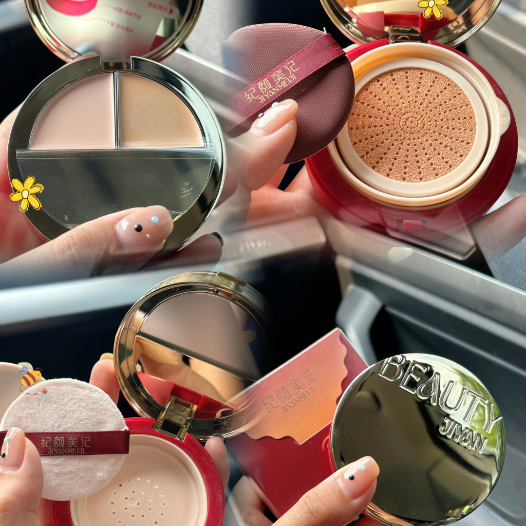 Tiktok/Douyin Hot BEAUTY JIYAN Enriched Flawless Skin Nourishing Three Layer Cushion Cream 17g【Tiktok抖音爆款】纪颜美记盈润无瑕养肤三层气垫霜