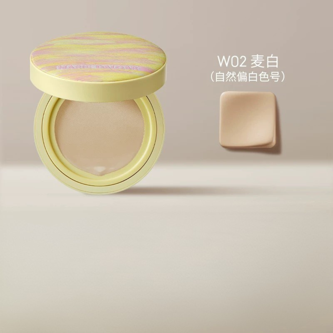 Tiktok/Douyin Hot MARIE DALGAR Summer Float Limited Edition Seed Essence Skin Locking Cushion 2.0 15g【Tiktok抖音爆款】玛丽黛佳浮夏限定种籽贴肤锁妆气垫2.0