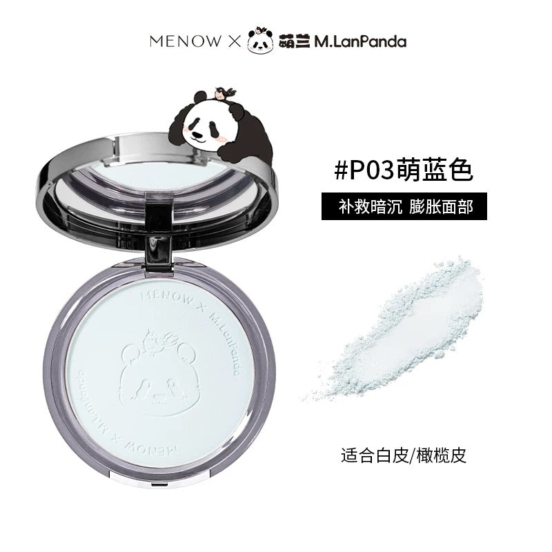 Tiktok/Douyin Hot MENOW X M.LanPanda Velvet Mattifying Finishing Powder 9g/21g【Tiktok抖音爆款】美诺萌兰系列绒雾修颜粉饼