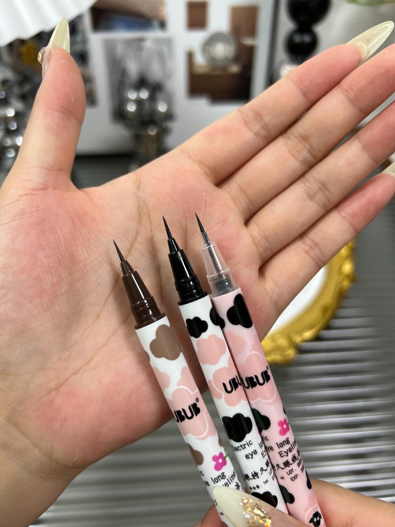 Tiktok/Douyin Hot UBUB Electric Eye Long Eyeliner Pen 1ml*3pcs【Tiktok抖音爆款】UBUB电眼持久眼线液笔