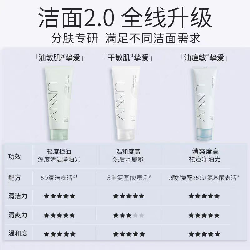 UNNY CLUB Facial Cleanser 2.0 60g/120g 悠宜洁面乳2.0