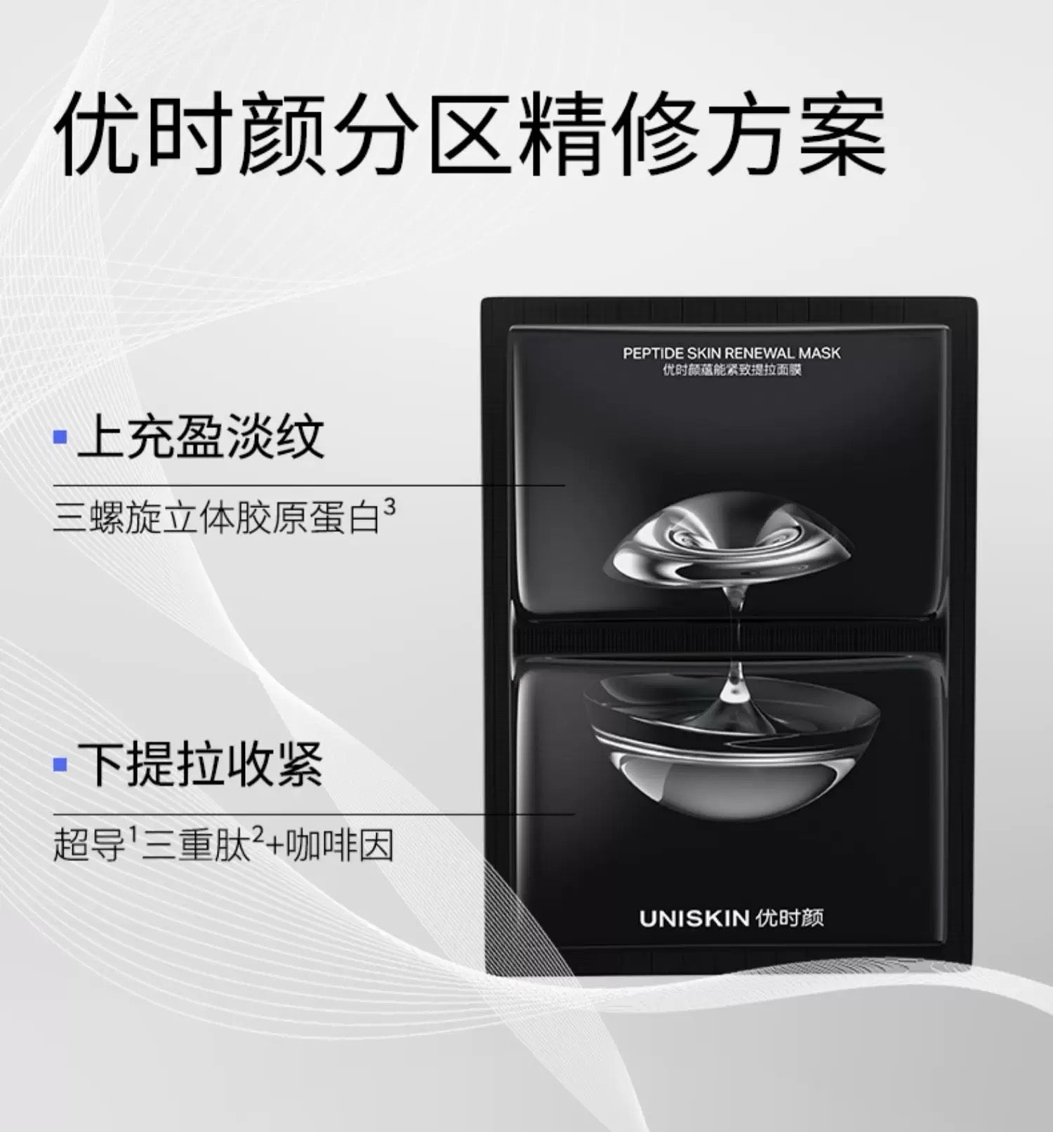 Uniskin Peptide Skin Renewal Mask (15ml+17ml)*5pcs/box 优时颜蕴能紧致提拉面膜