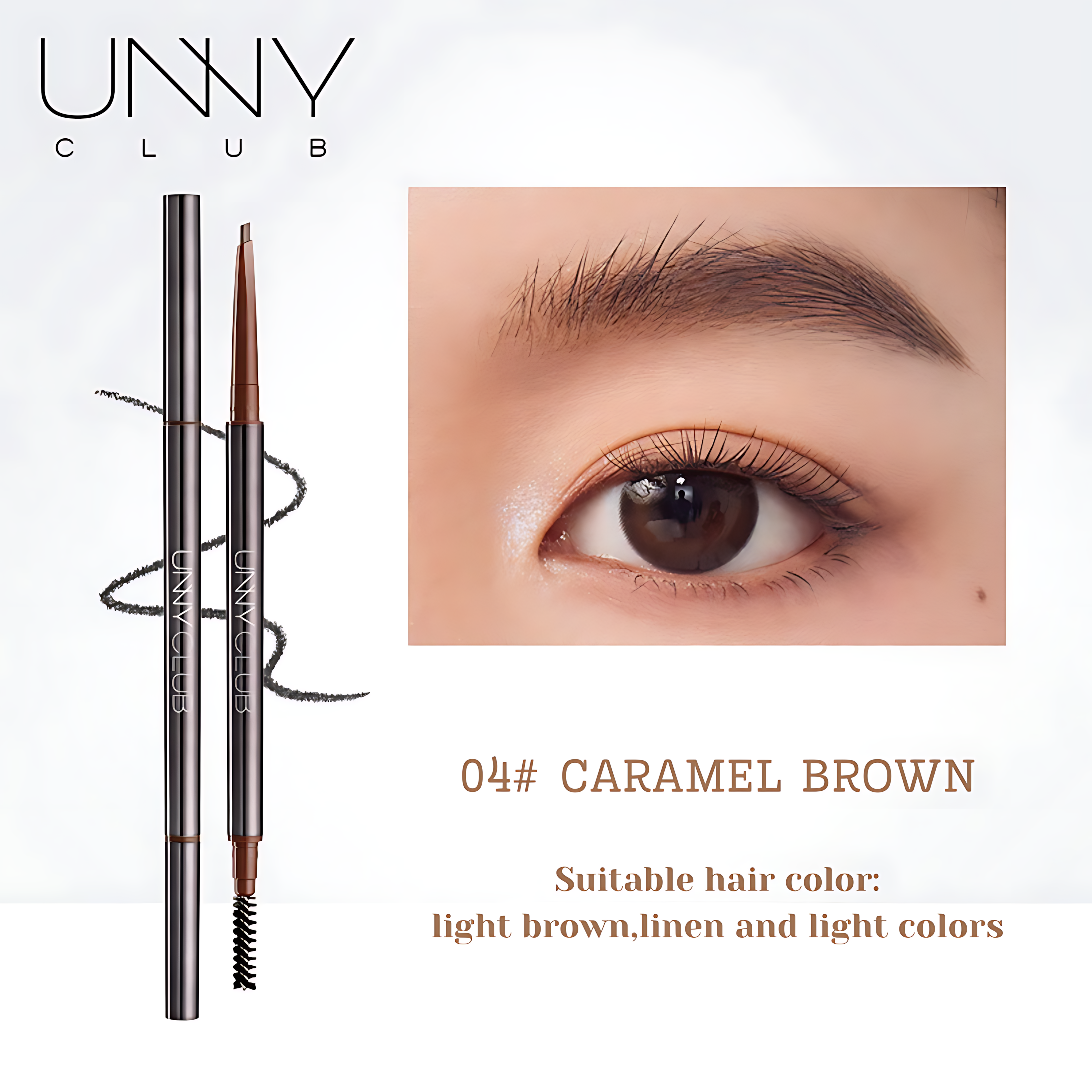 UNNY CLUB Double-head Auto-rotate Eyebrow Pencil 0.1g 悠宜自然立体防水不易脱妆精细眉笔