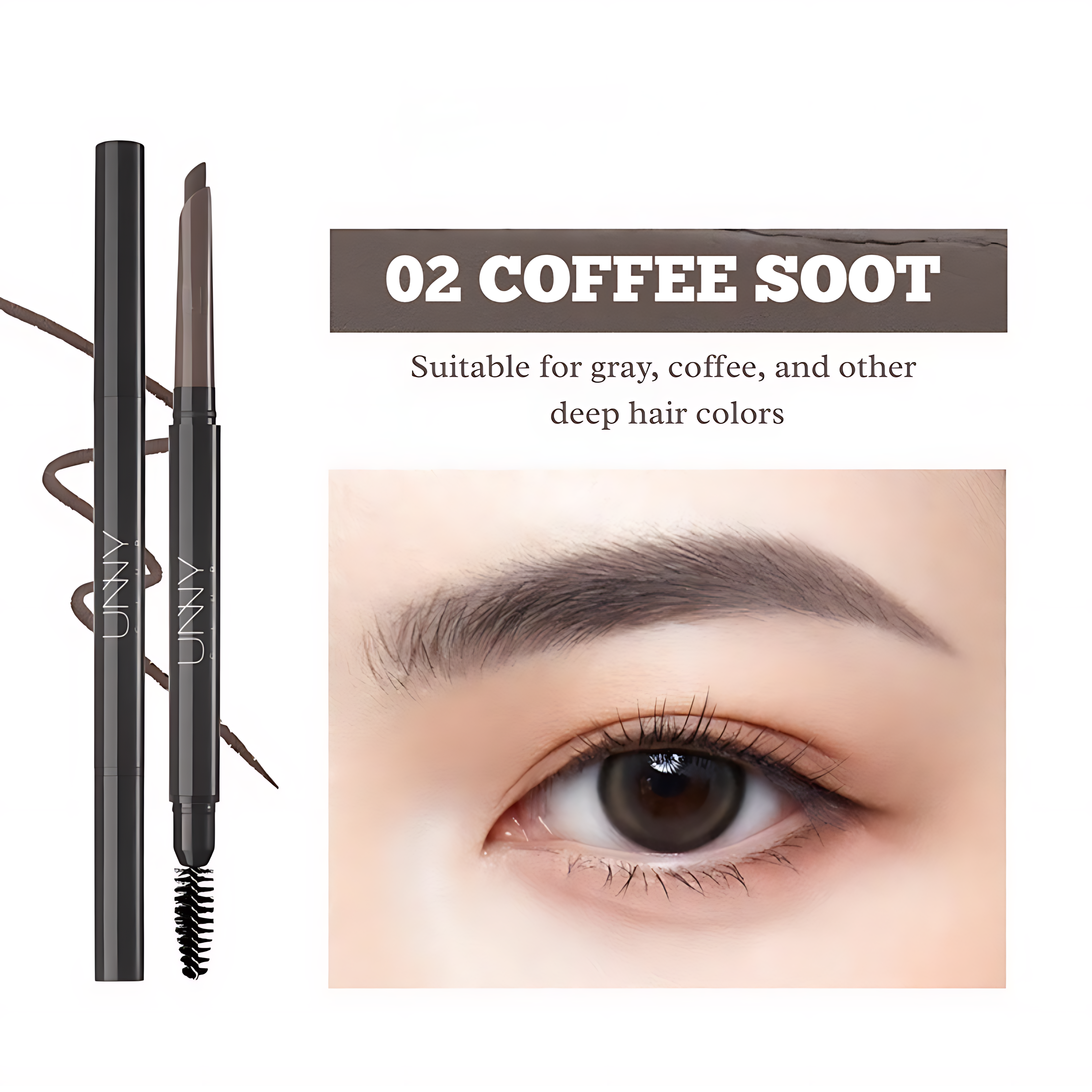 UNNY Velvet Matte Angled Brow Pencil 300mg 悠宜绒雾砍刀眉笔