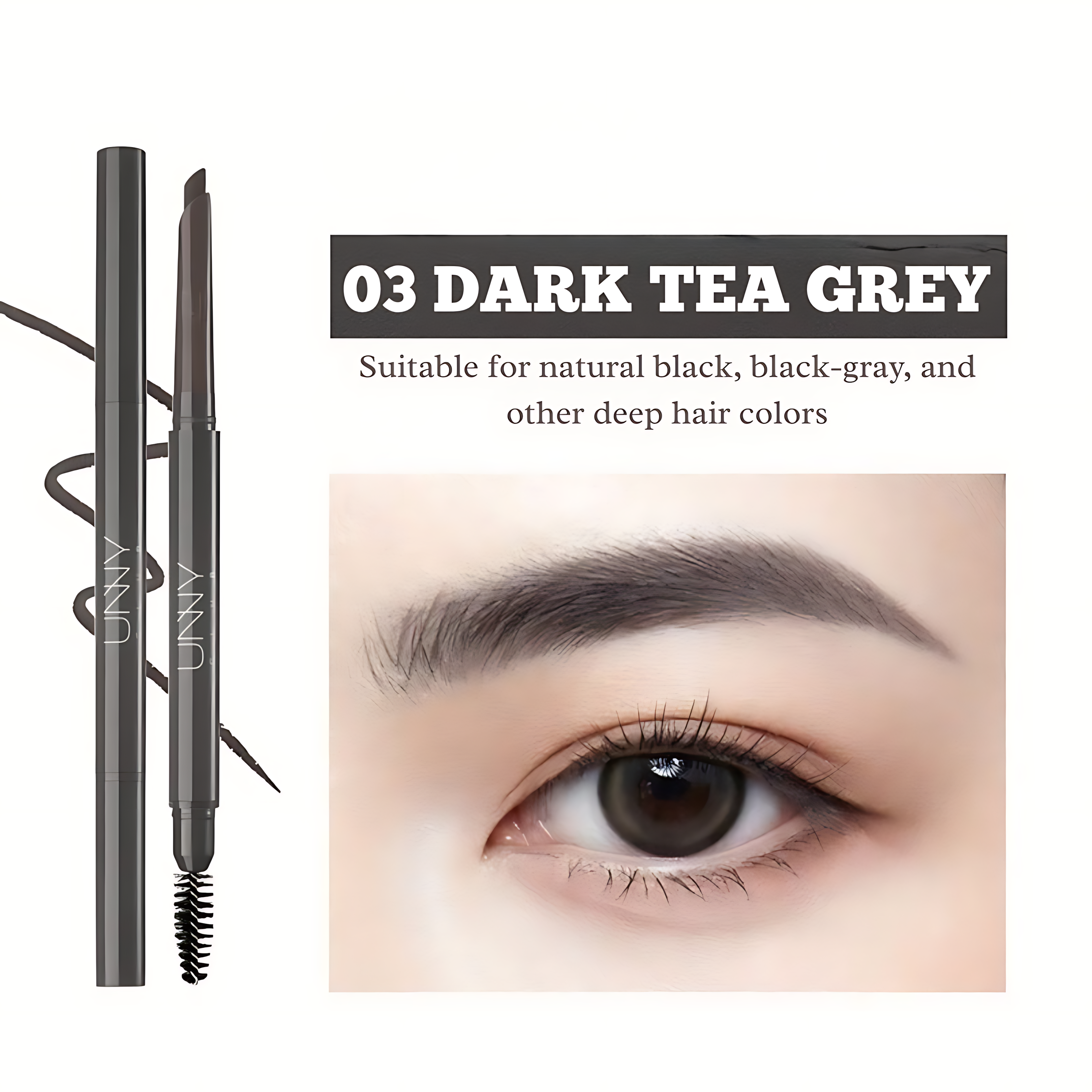 UNNY Velvet Matte Angled Brow Pencil 300mg 悠宜绒雾砍刀眉笔