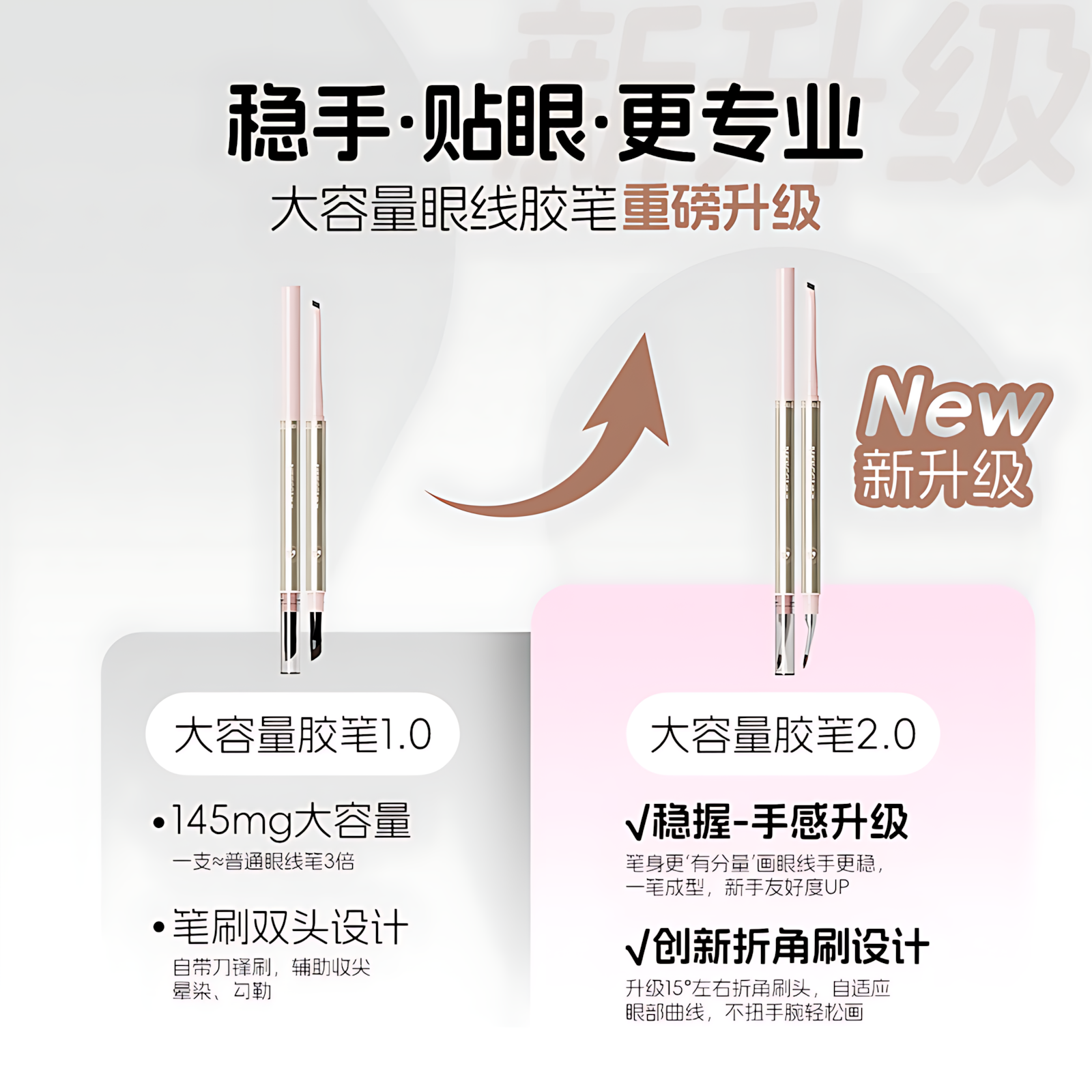 VEECCI Large-Capacity Gel Eyeliner Pencil 2.0 145mg 唯资大容量眼线胶笔2.0