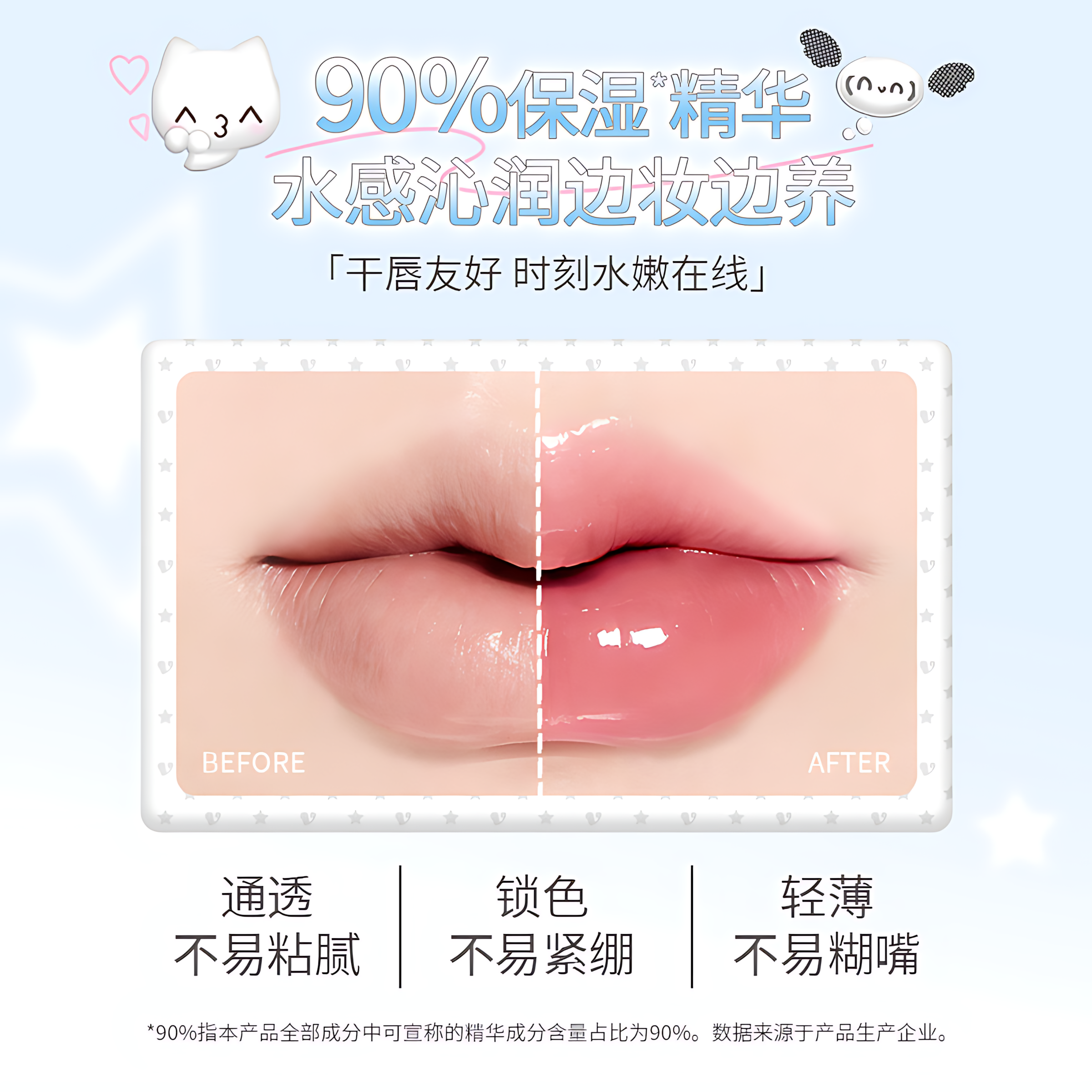 VEECCI × Note Pudding Light-Gloss Hydrating Lip Gloss 5g 唯资×音符布丁联名光膜沁透唇蜜