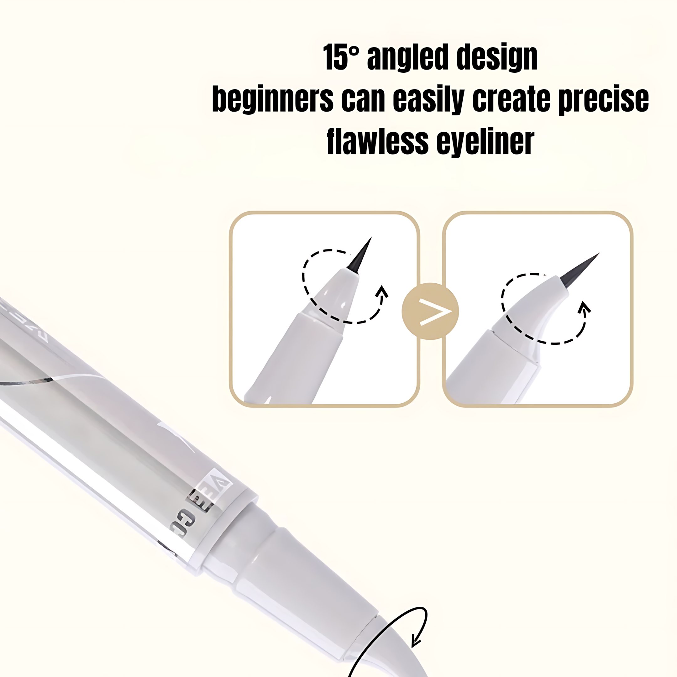 VEECCI Triangle Angled Easy-Draw Liquid Eyeliner Pen 0.5ml+0.3ml 唯资三角歪歪速绘眼线液笔