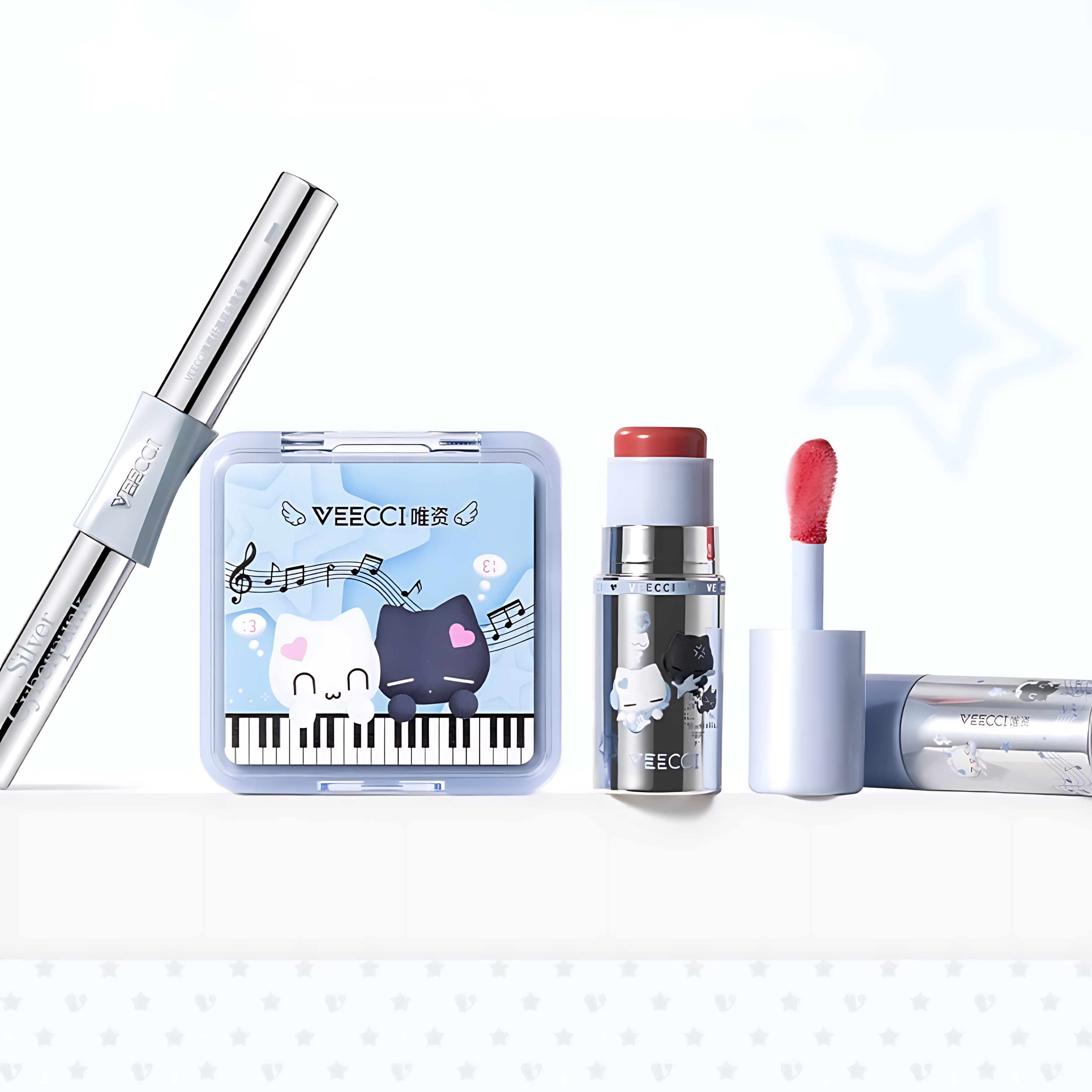 VEECCI × Note Pudding Velvet Multi-Use Lip & Cheek Stick 4.1g 唯资×音符布丁丝绒唇颊多用棒