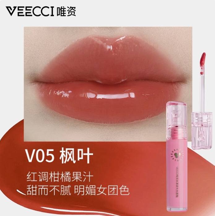 VEECCI Aqua Wave Water Lip Glaze 2.5g 唯资水漾波光水唇釉