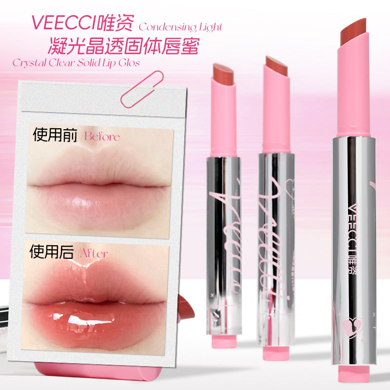 VEECCI Condensing Light Crystal Clear Solid Lip Gloss 2g 唯资凝光晶透固体唇蜜