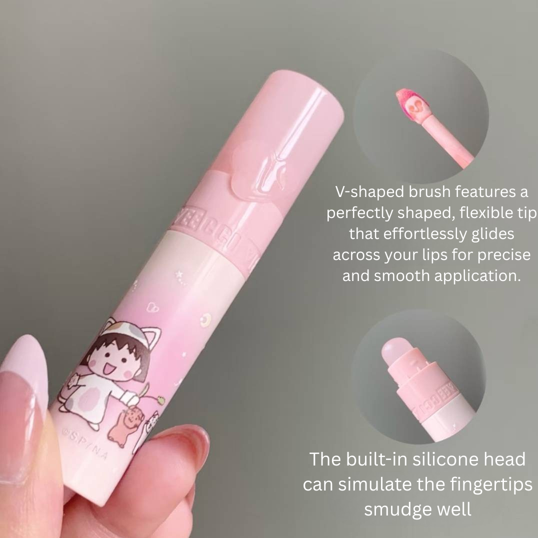 VEECCI X Chibi Maruko-chan Love Series Water Lip Gloss 2.5g 唯资樱桃小丸子宠爱系列水唇釉