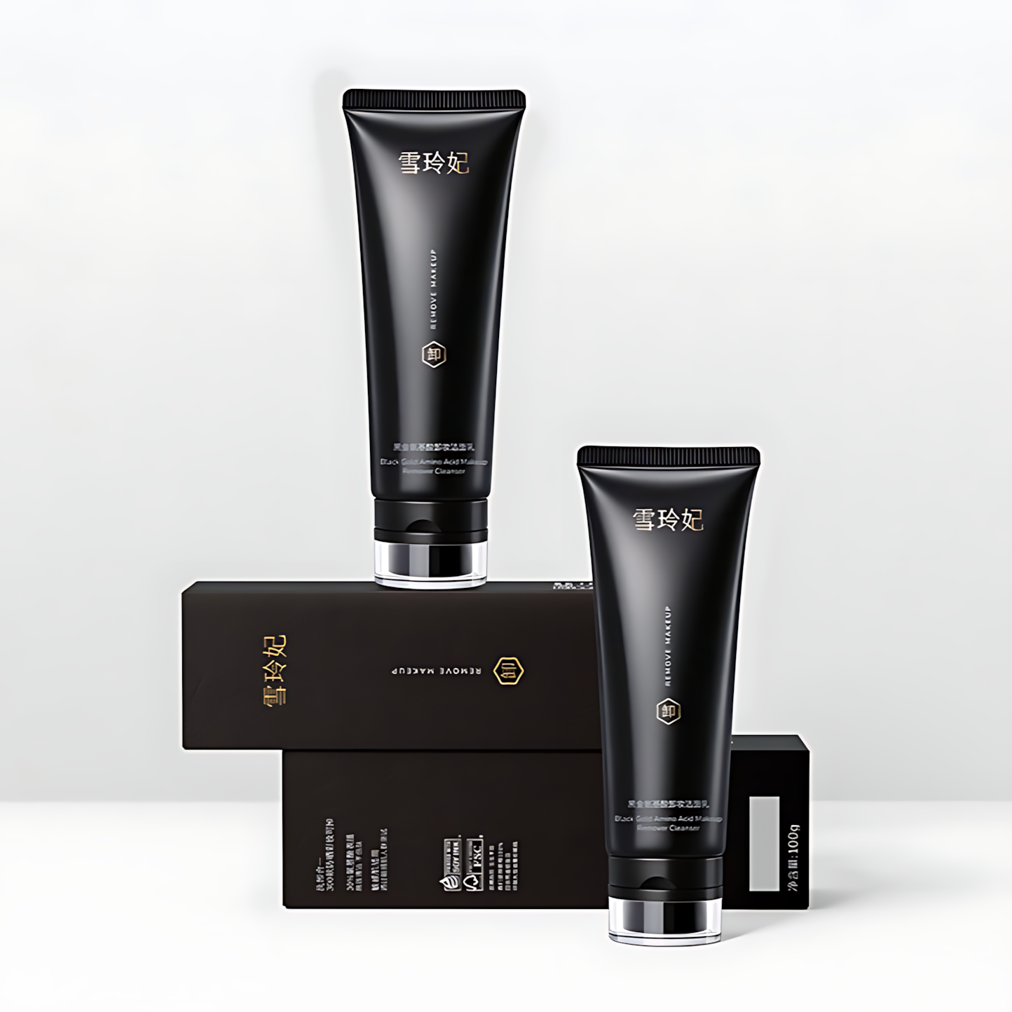 XueLingFei Black Gold Amino Acid Makeup Remover Cleanser 100g 雪玲妃黑金氨基酸卸妆洁面乳