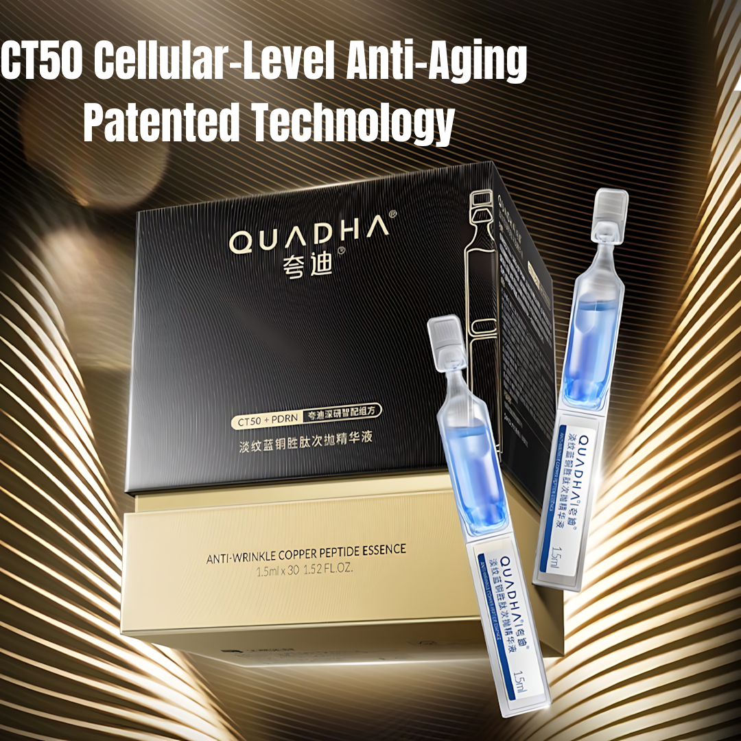 QUADHA Anti-Wrinkle Copper Peptide Essence 3.0 1.5ml*30pcs 夸迪淡纹蓝铜胜肽次抛精华液3.0
