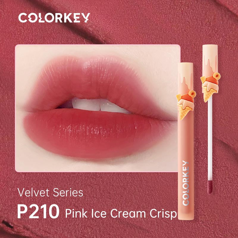 Colorkey Ice Cream Collection Lip Gloss 珂拉琪唇釉冰淇淋丝绒空气唇釉  6.8g