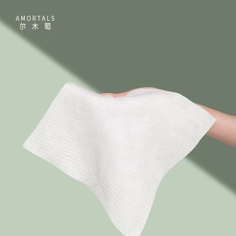 Amortals Disposable Towel Face Cleaning Makeup Remover Towel Cotton 尔木萄卷筒撕拉式洗脸巾 70pcs