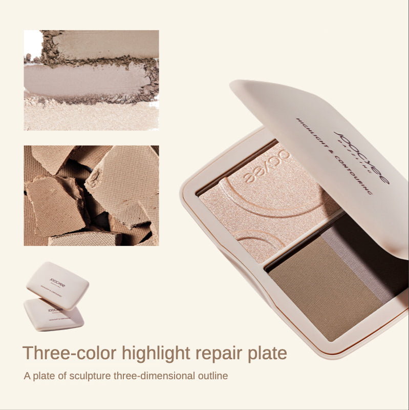 Joocyee Highlight & Contour Palette 酵色三色高光修容盘 13.7g